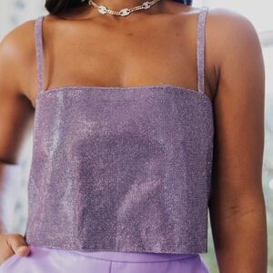 Buddy Love Purple Rhinestone Top Xs Nwt